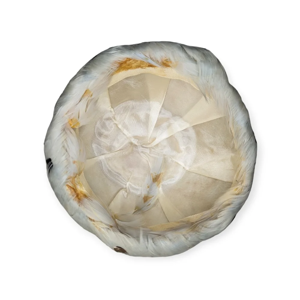 Vintage MCM Feather Cloche Hat - Picture 7 of 11